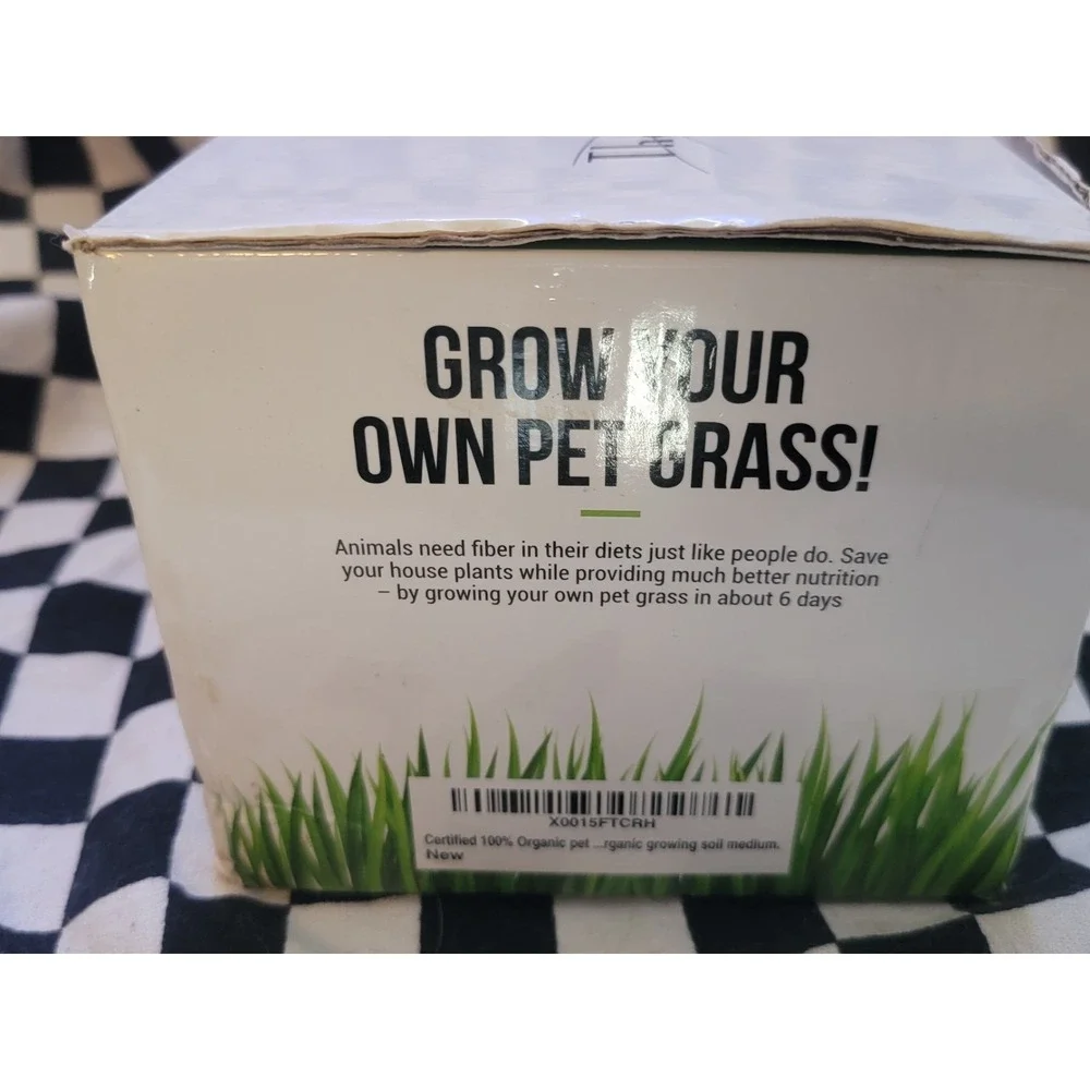 Cat Grass Grow Kit Indoor Pet Grass Planter Complete Set